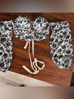 SHEIN Adjustable Corset Crop Top